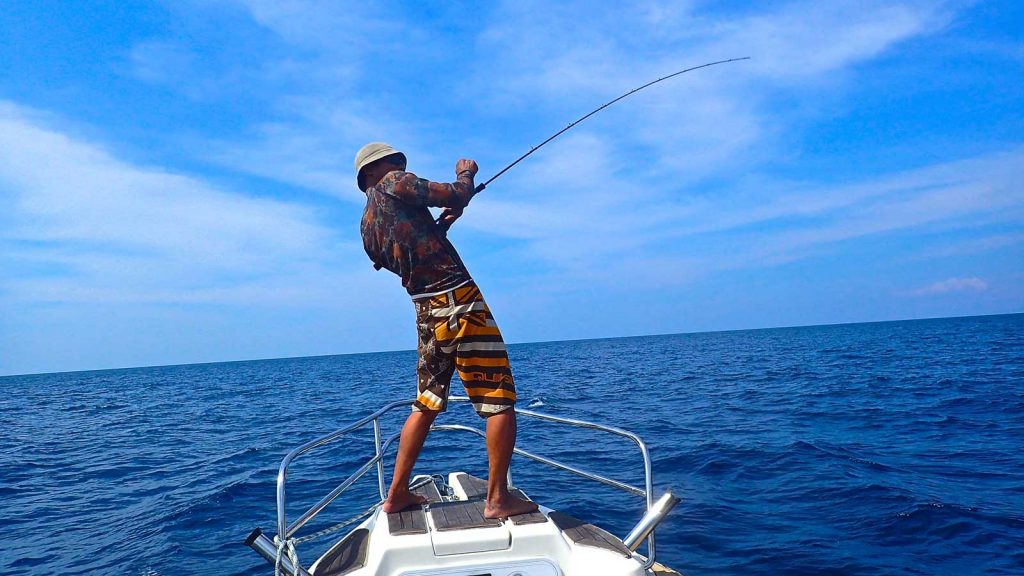 We go fishing every Saturday and Sunday. Sailfish, tuna, wahoo and gold mackerels are the destination of our excursion.